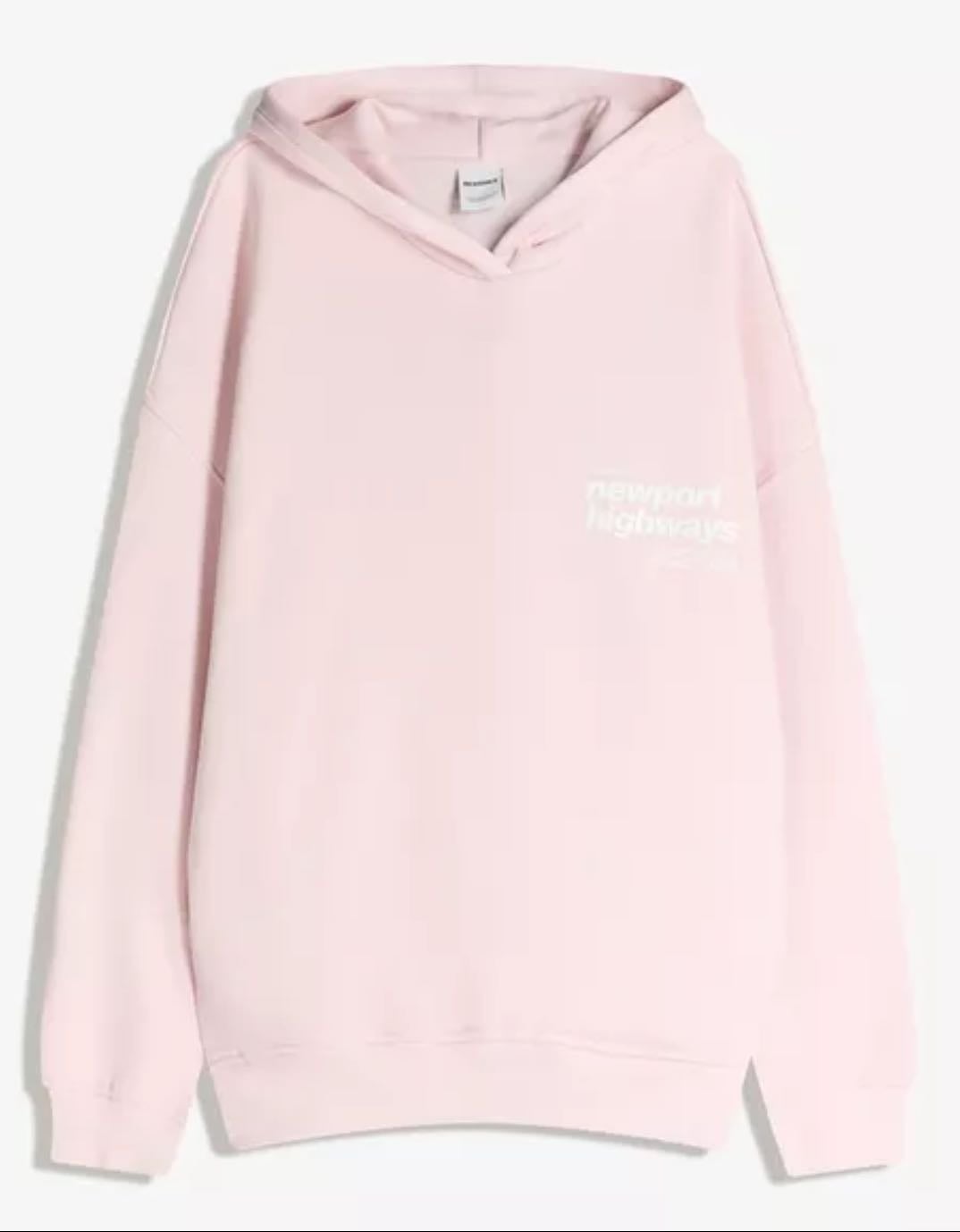 Pink printed hoodie - Bershka