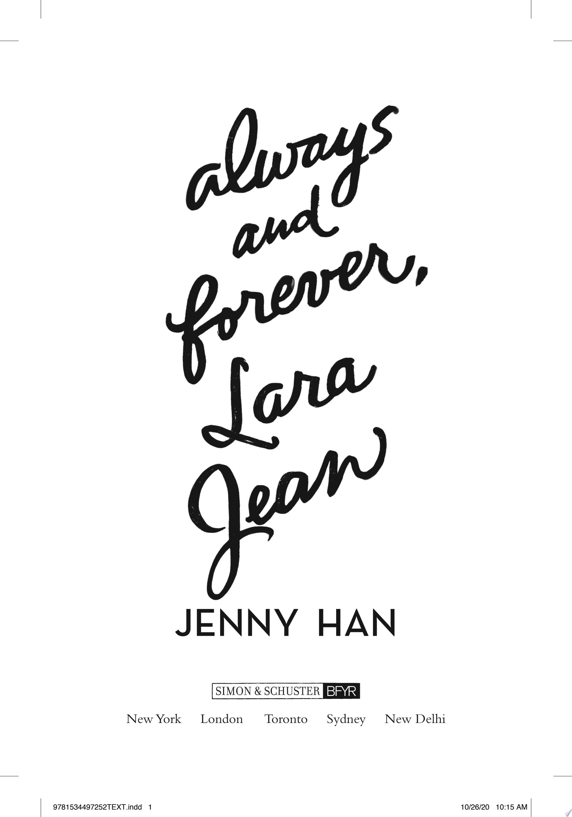 Always and Forever, Lara Jean - Jenny Han · 2020