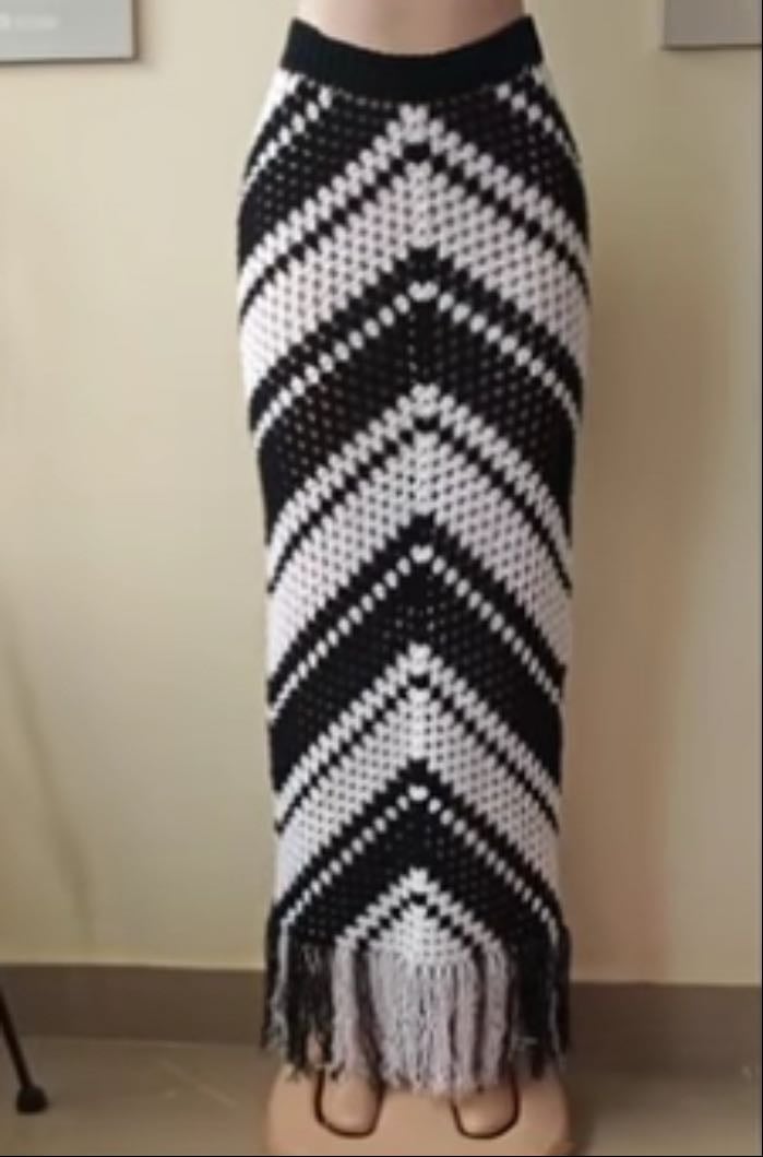maxi skirt listrada