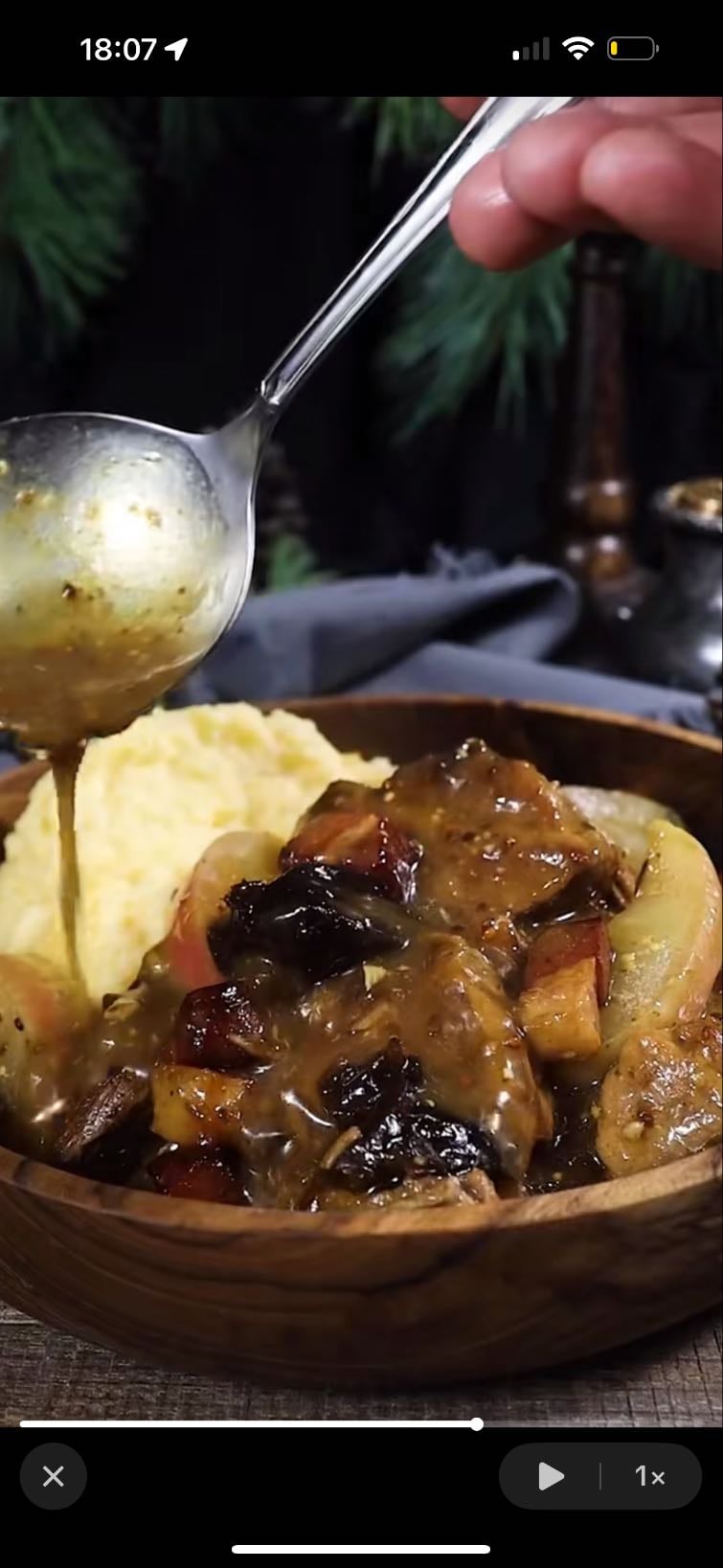 🥘ragoût de porc, pommes et pruneaux🍎