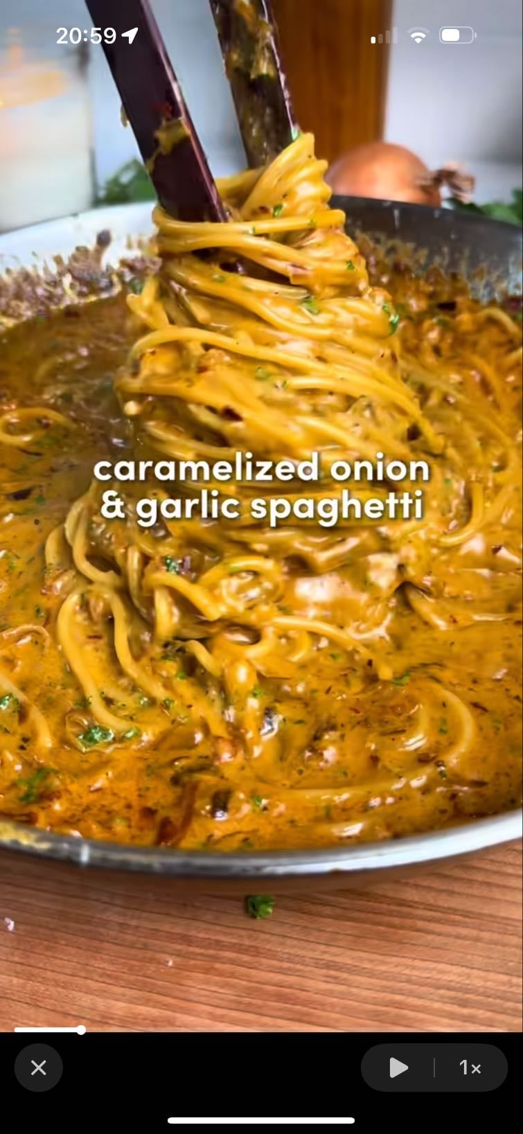 🍝spaghetti oignon et ail🧅