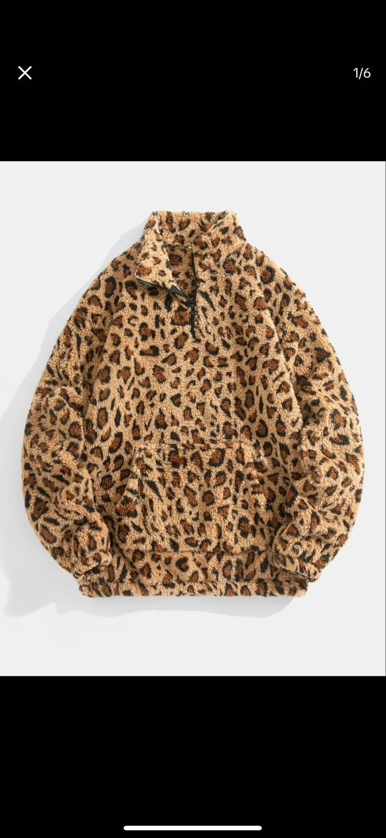 pull peluche léopard - taille M