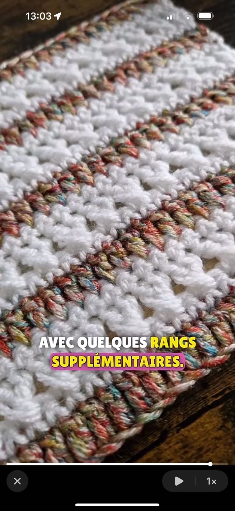 exemple enchaînement de points - 🧣écharpes ou couvertures