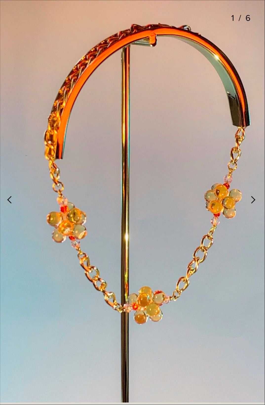 collier Dahlia orange - Chloé Pariarbo