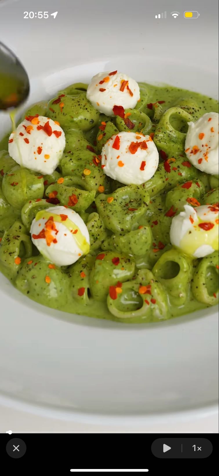 🍝pâtes au vin blanc et au pesto🍃