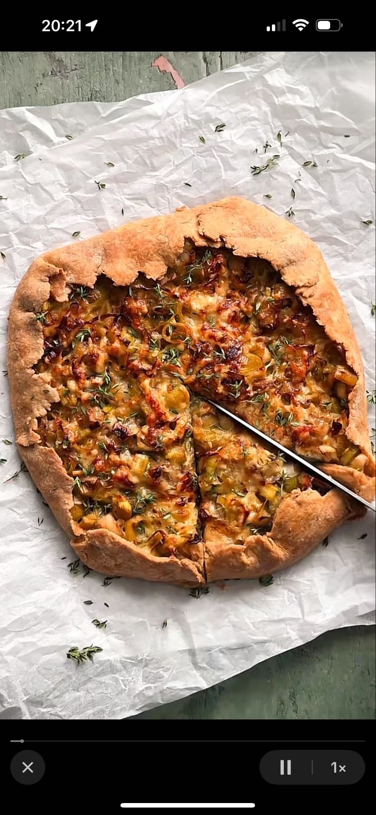 🥧tarte rustique aux poireaux