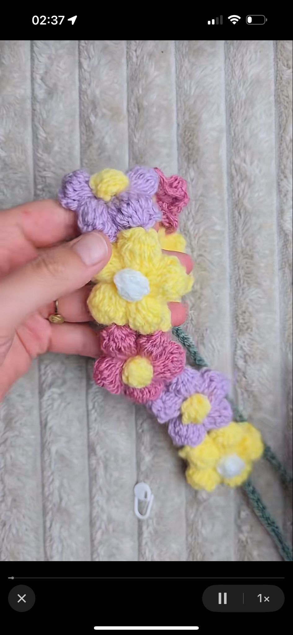 bandeau en fleurs puffy