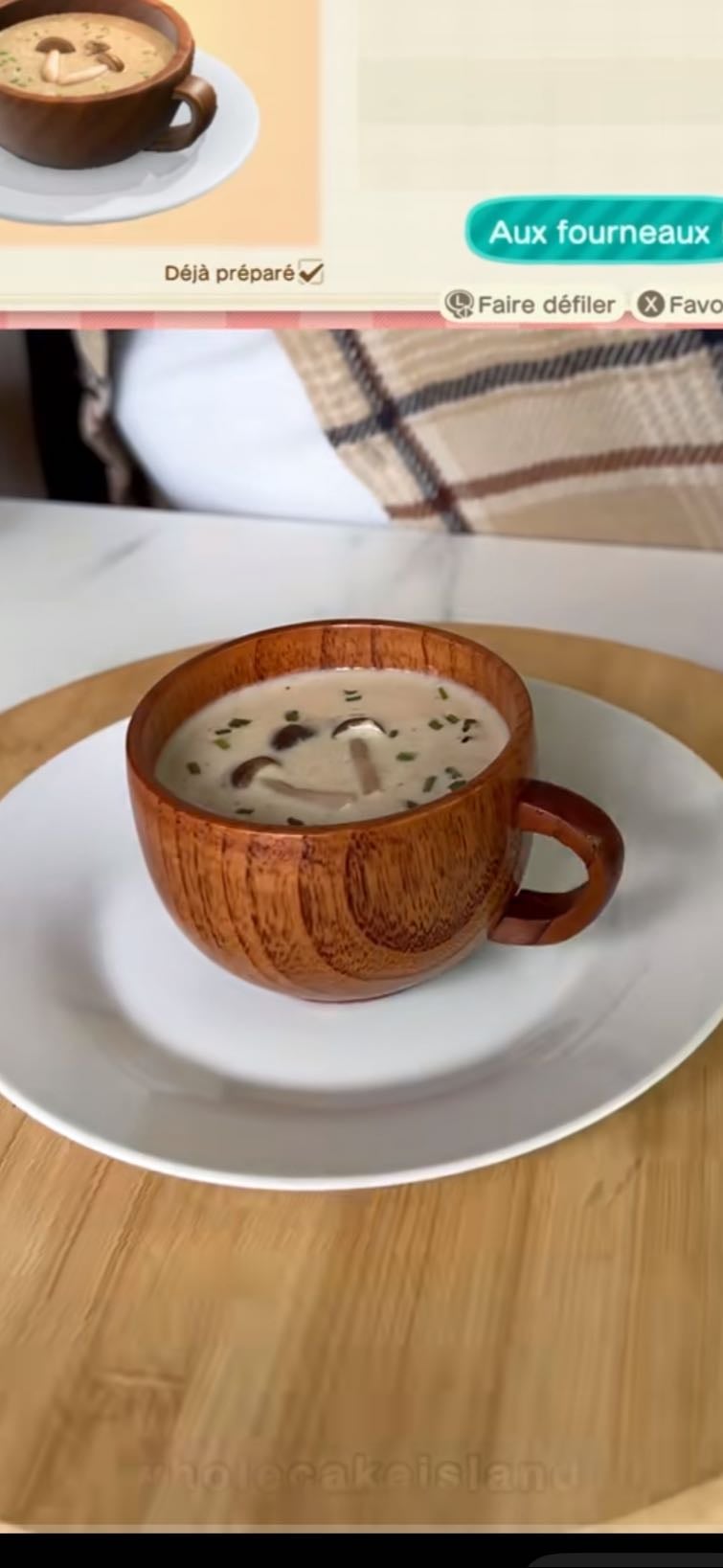 🍜potage aux champignons🍄🟫 - Animal Crossing