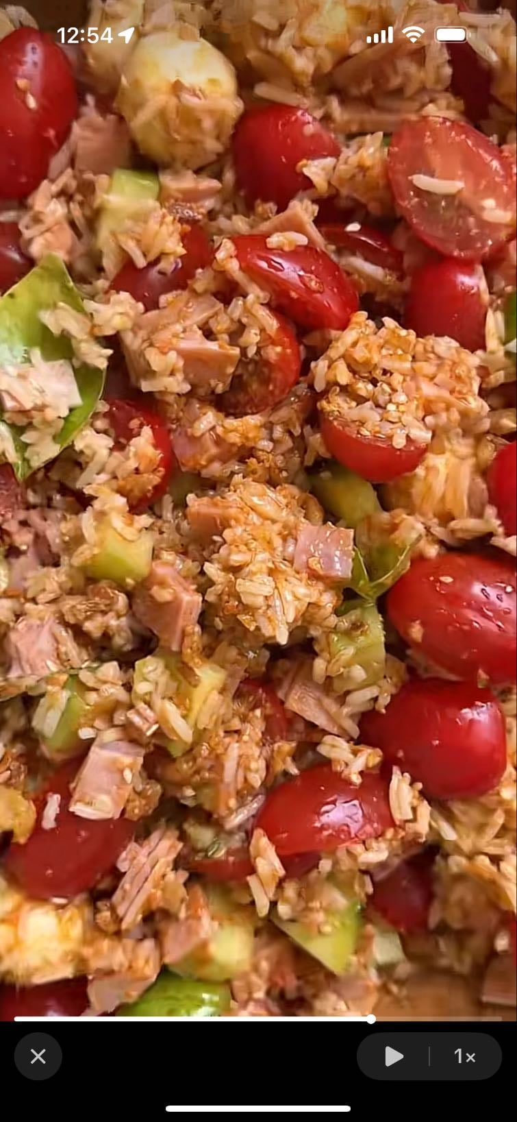 🥗salade de riz pesto rosso🥫