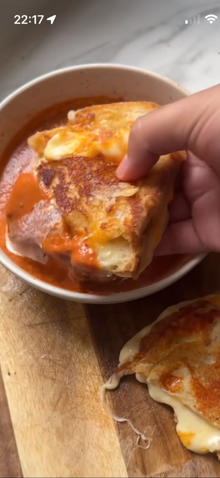 🍜soupe de tomates et grilled cheese🥪