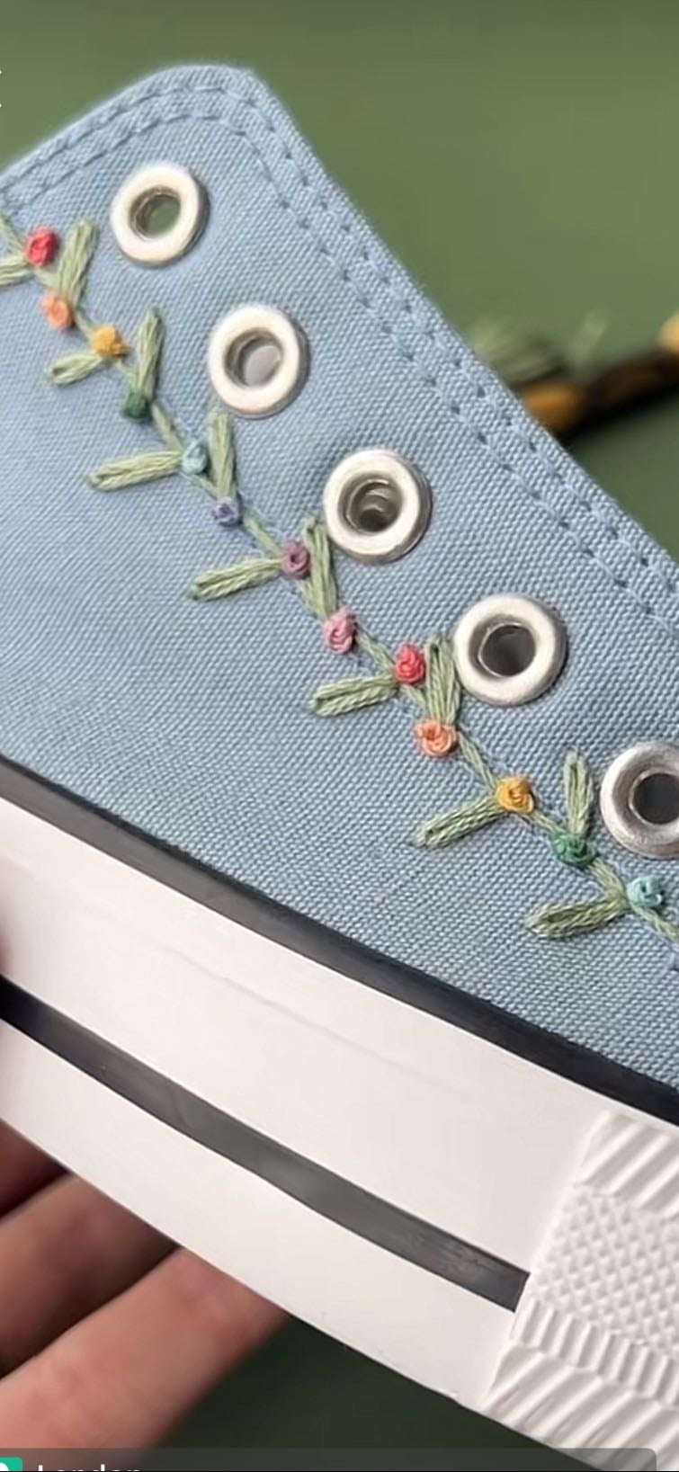 broderie sur converse