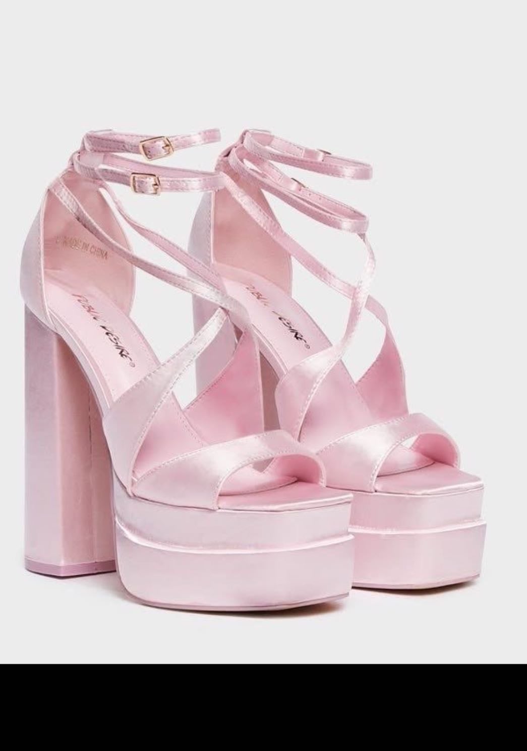 Public Desire Satin Platform Heels