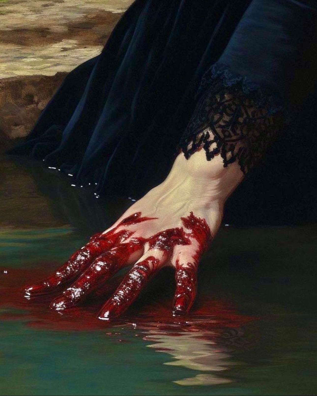 Bloody Hand in Water
