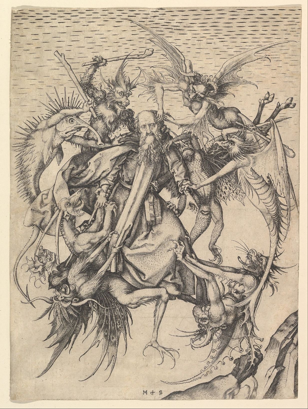 The Temptation of St. Anthony - Martin Schongauer