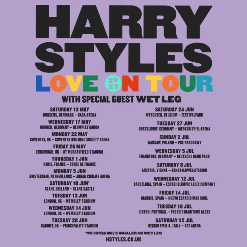 Harry styles love on tour