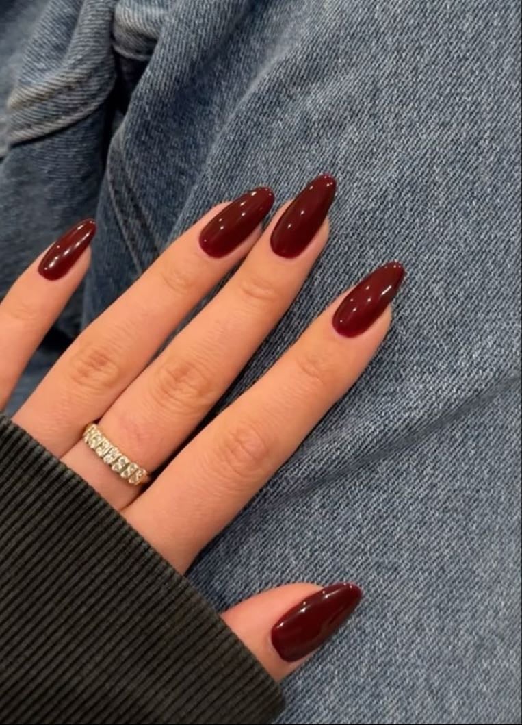 Cherry red nails
