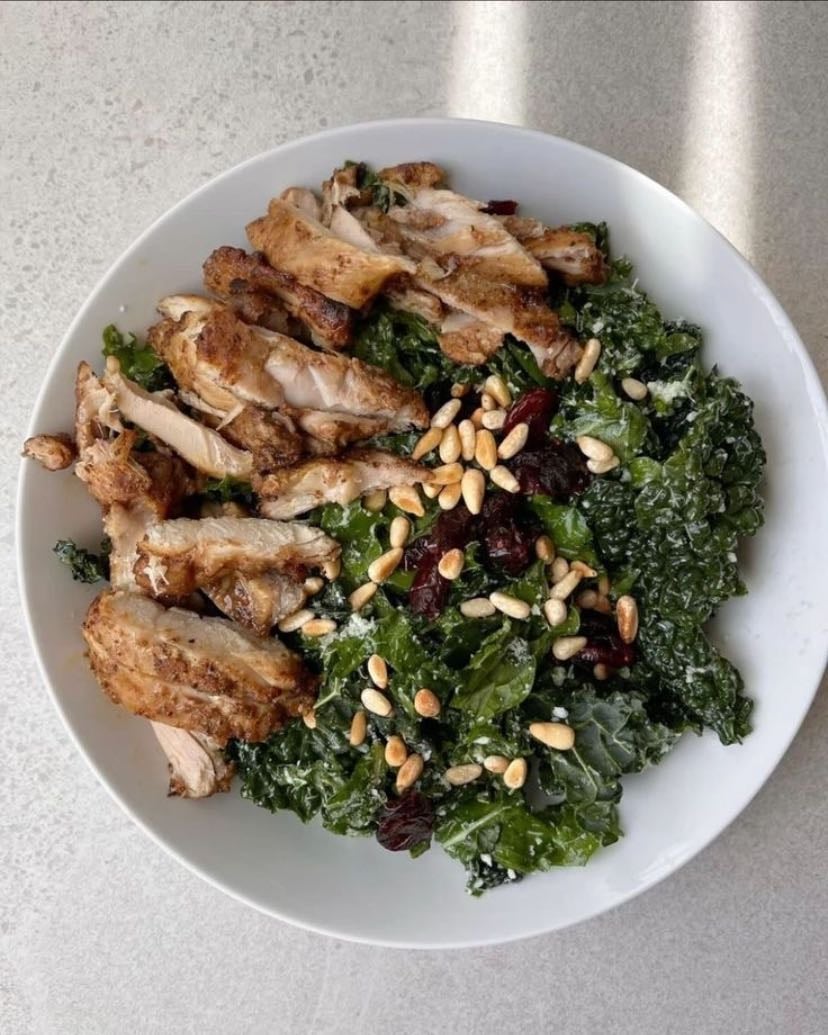 Salad w raisins & breadcrumbs - Hear me out okay
