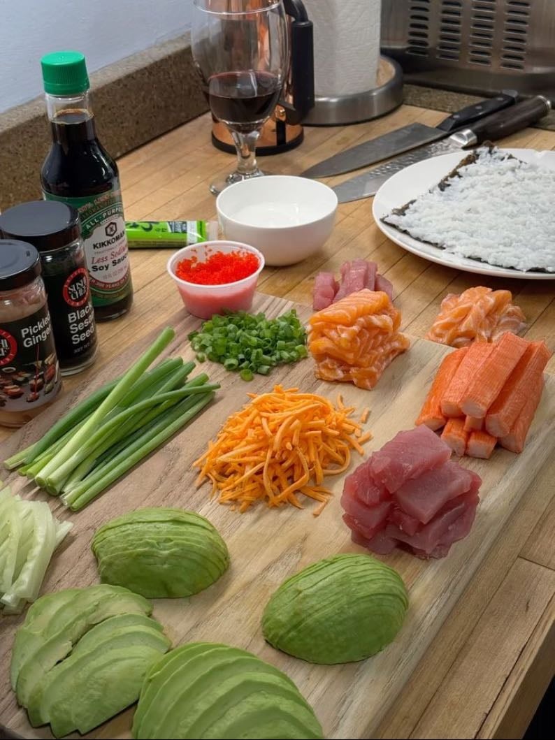 Make homemade sushi