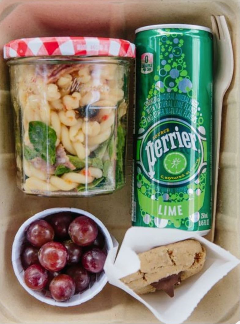 Pasta salad - Putting in a bon maman jar is so cute