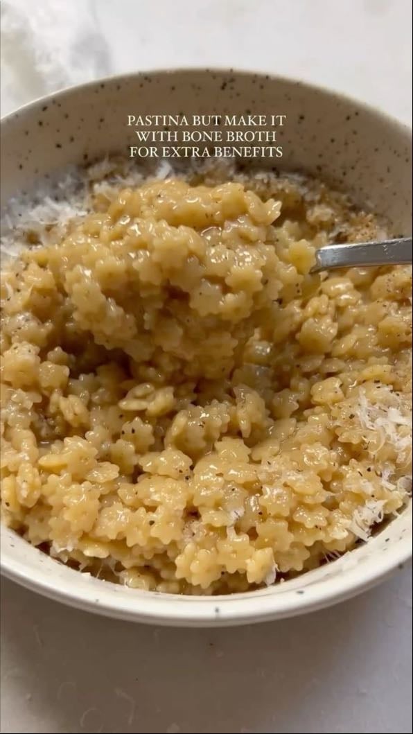 Bone broth pasta