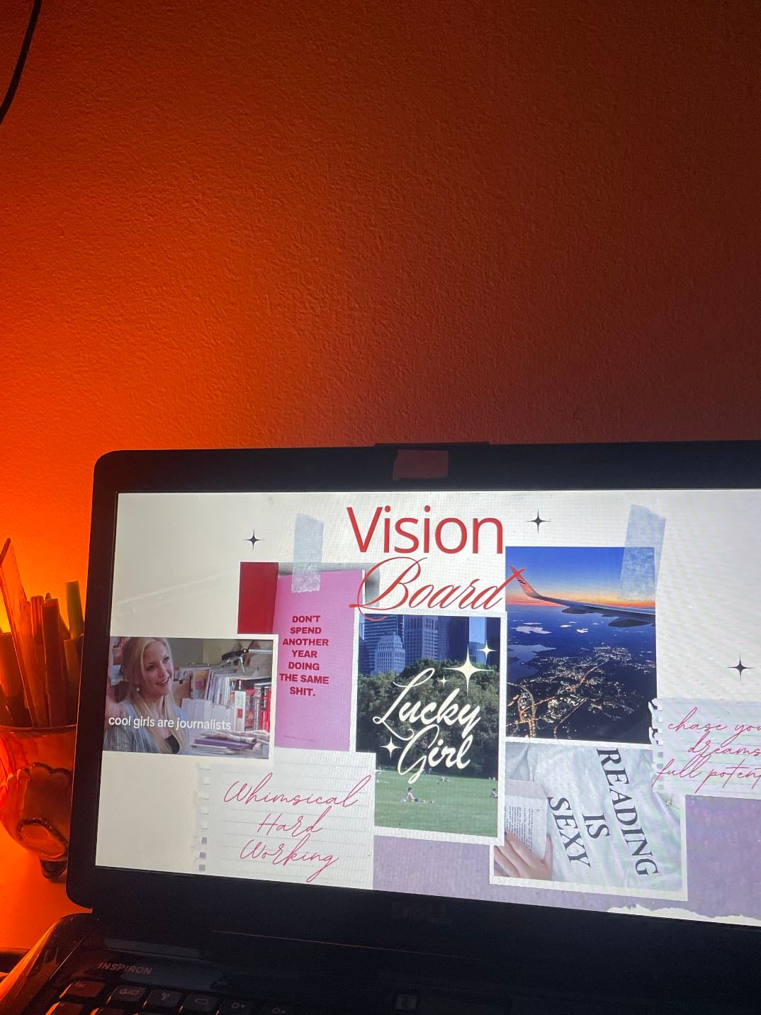 fiz meu vision board + meu portfólio