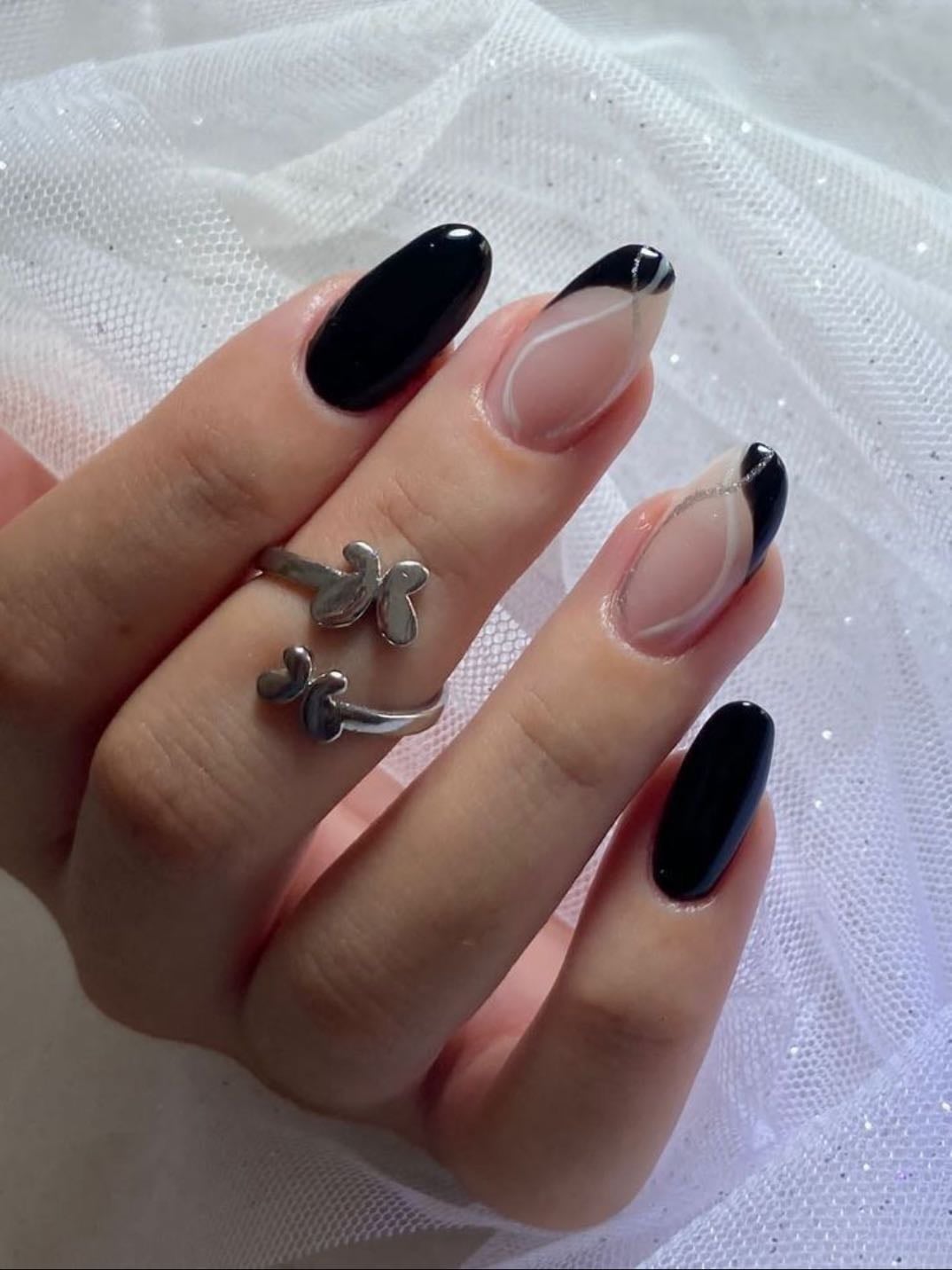 Black and white