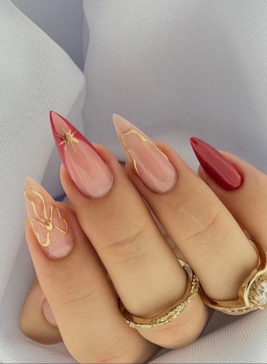 Pink and gold