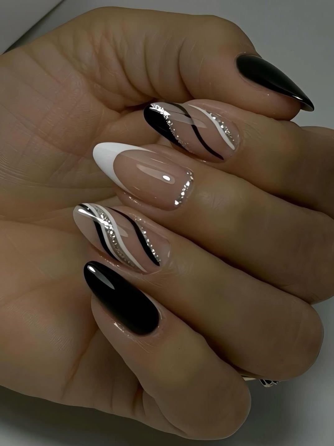 Black and white