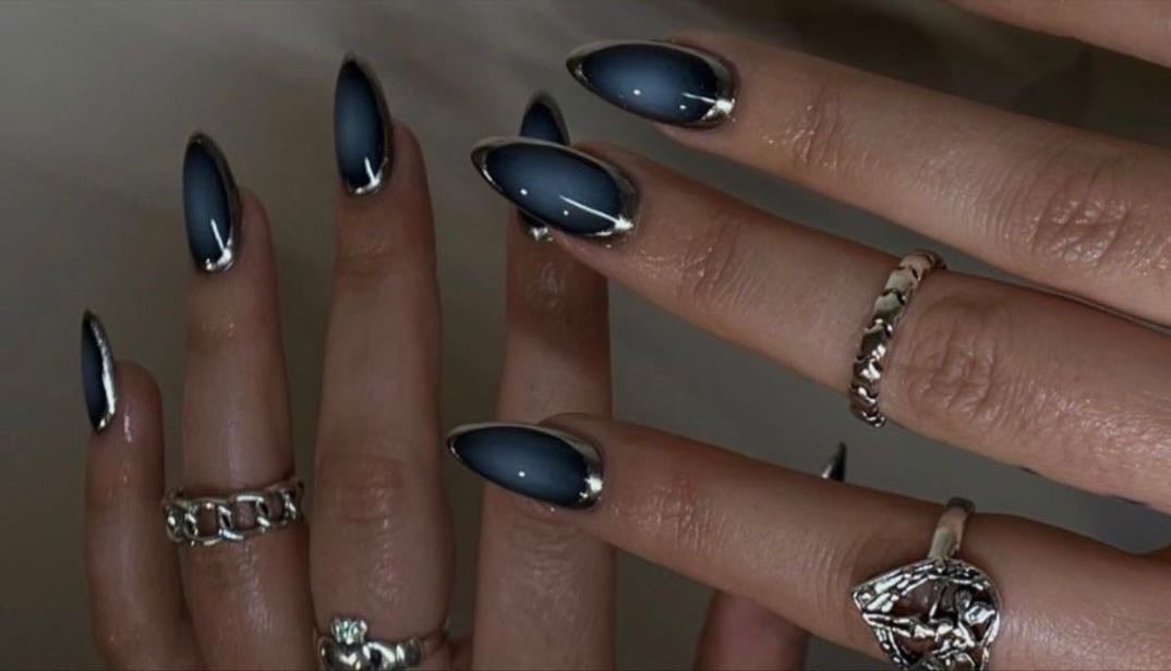 Blue and silver