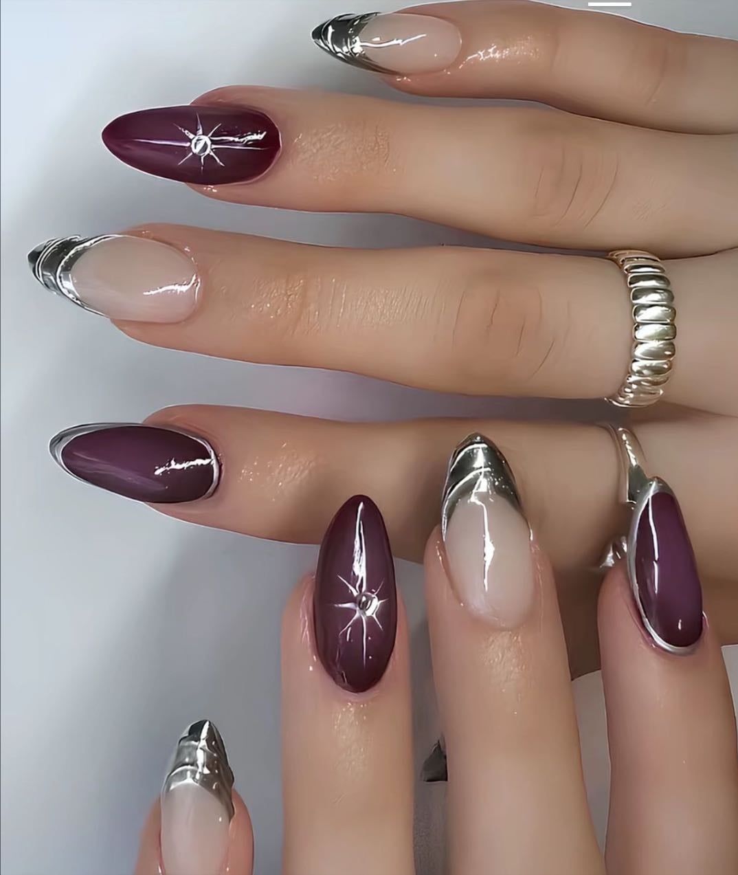 Purple and silver