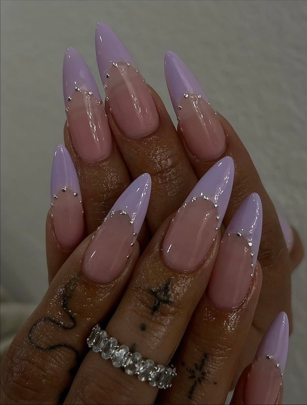 Purple French tip
