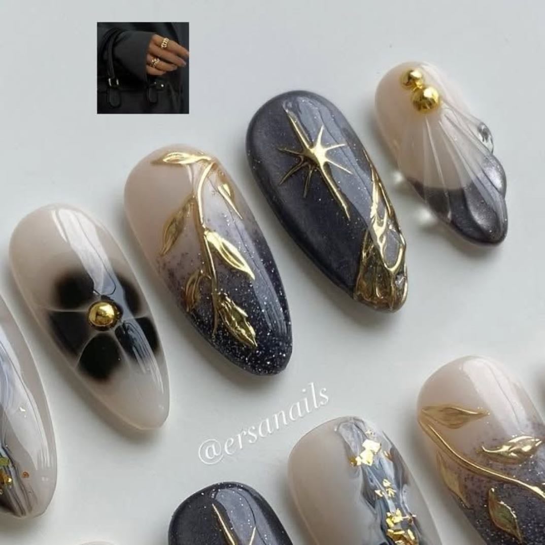 Black and gold