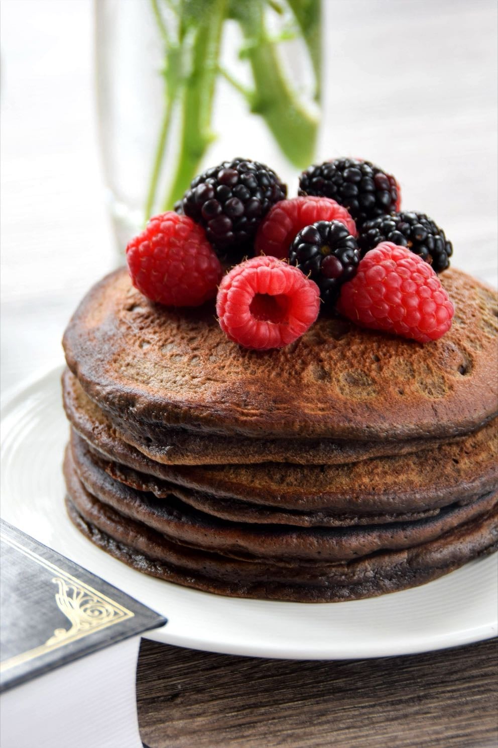 Hot cakes con cacao