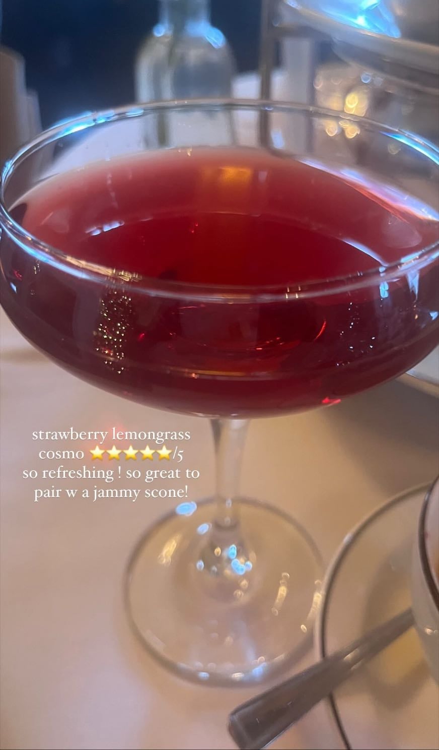 Strawberry Lemongrass Cosmo - The Dome Edinburgh