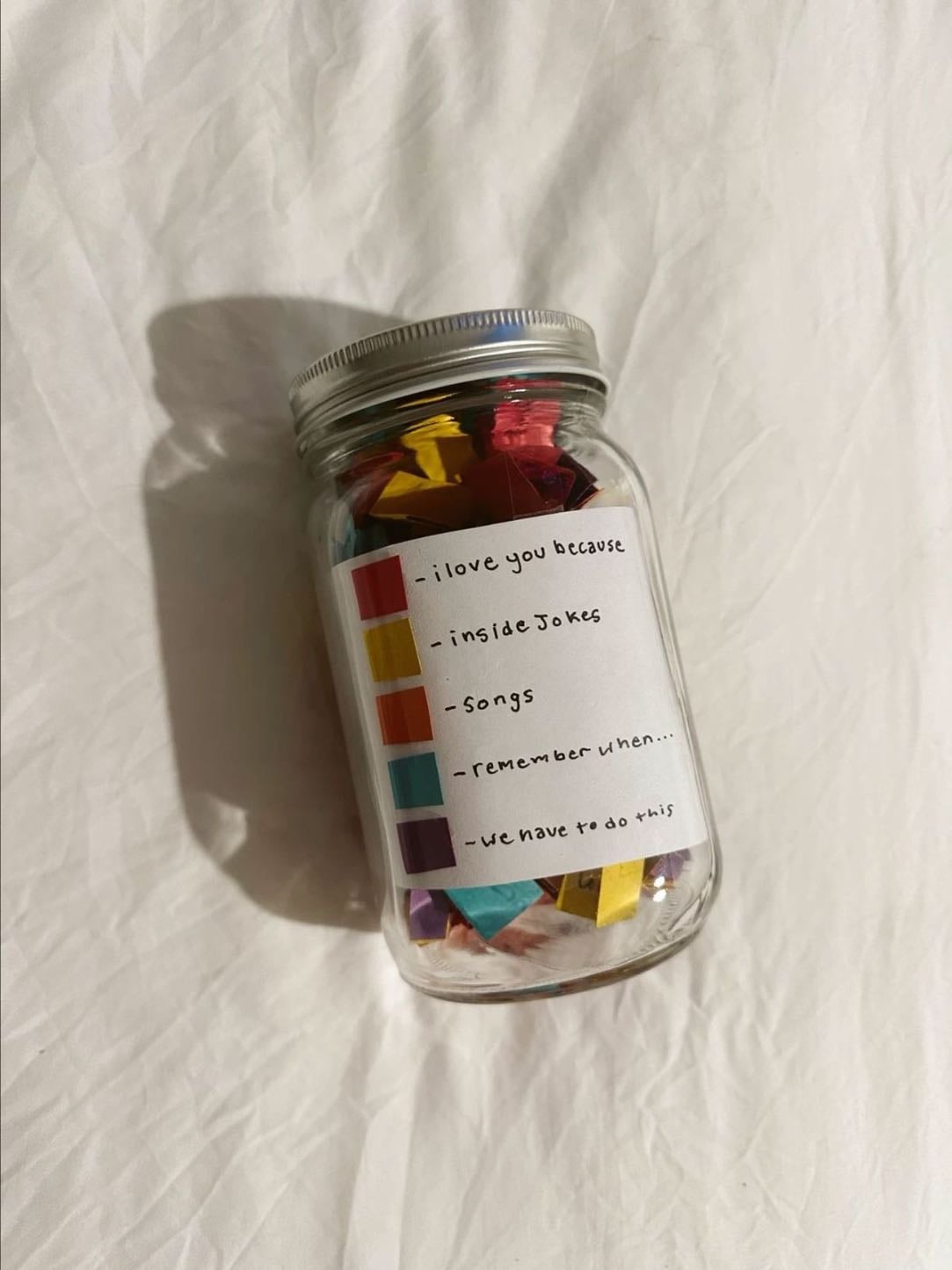 “reasons why…” jar