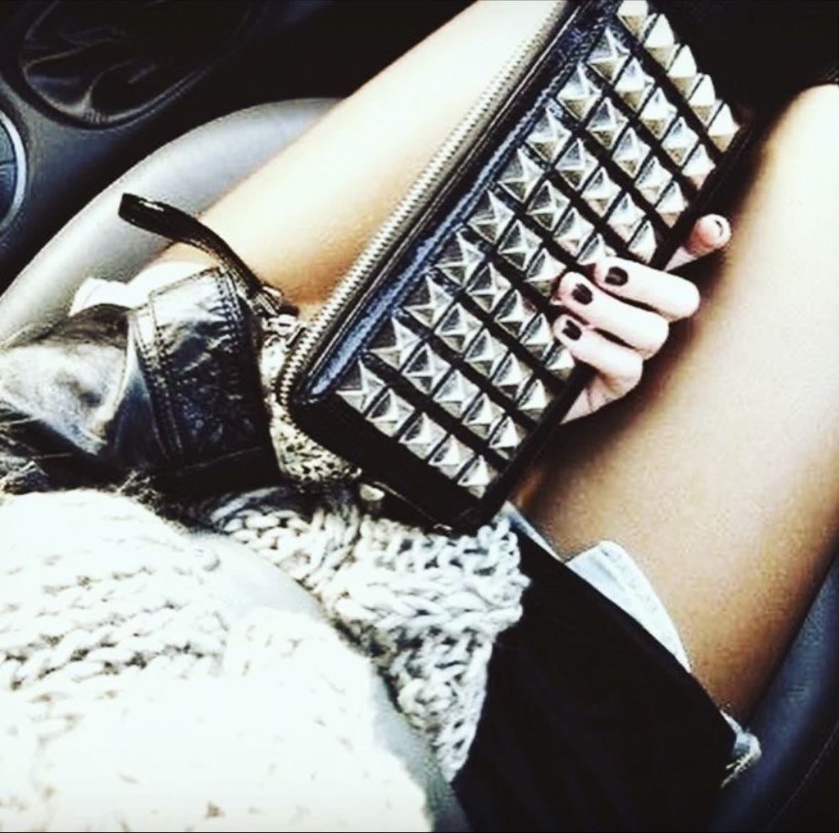 metal pyramid studs - on wallets, phone cases, bags