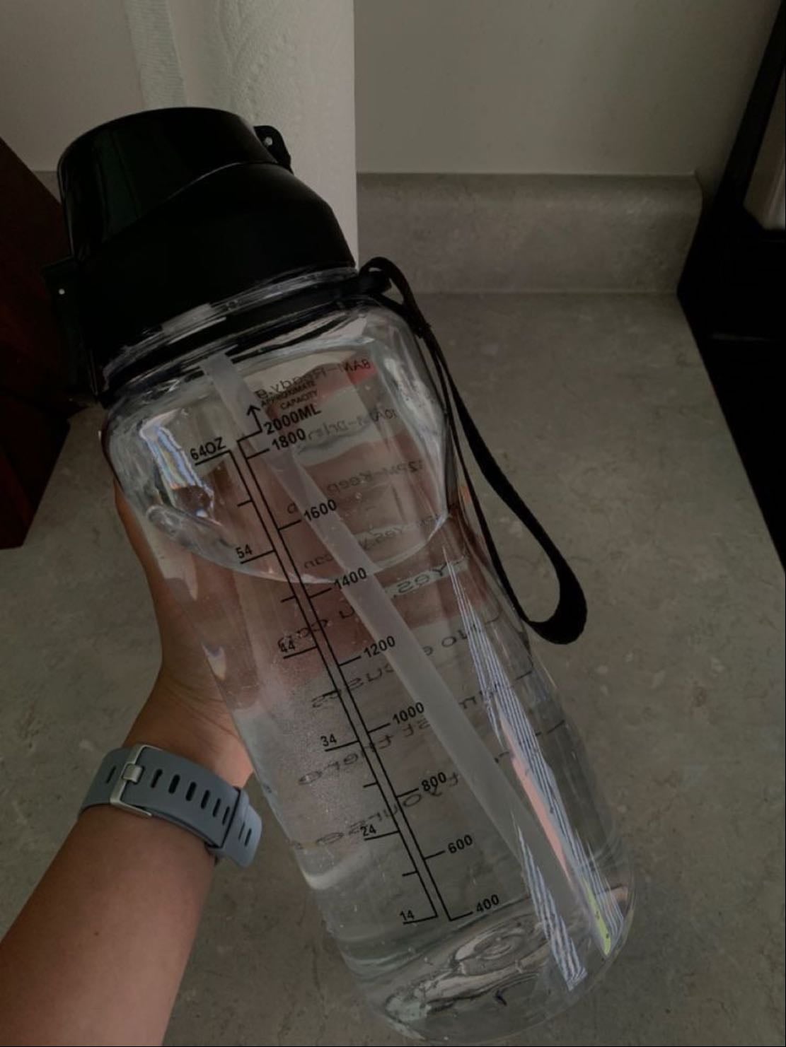 a water bottle