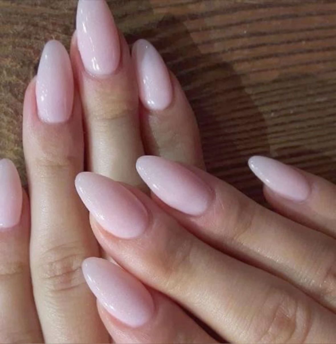 pink almond nails