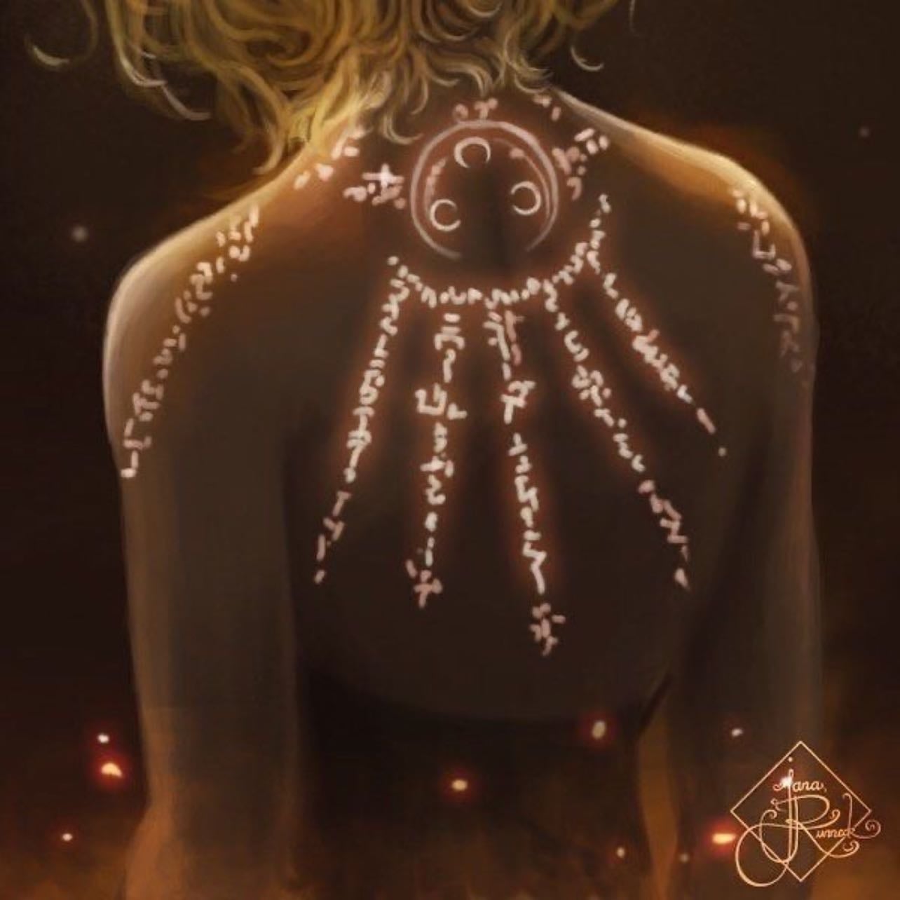 🖊️ - she has back tattoos
