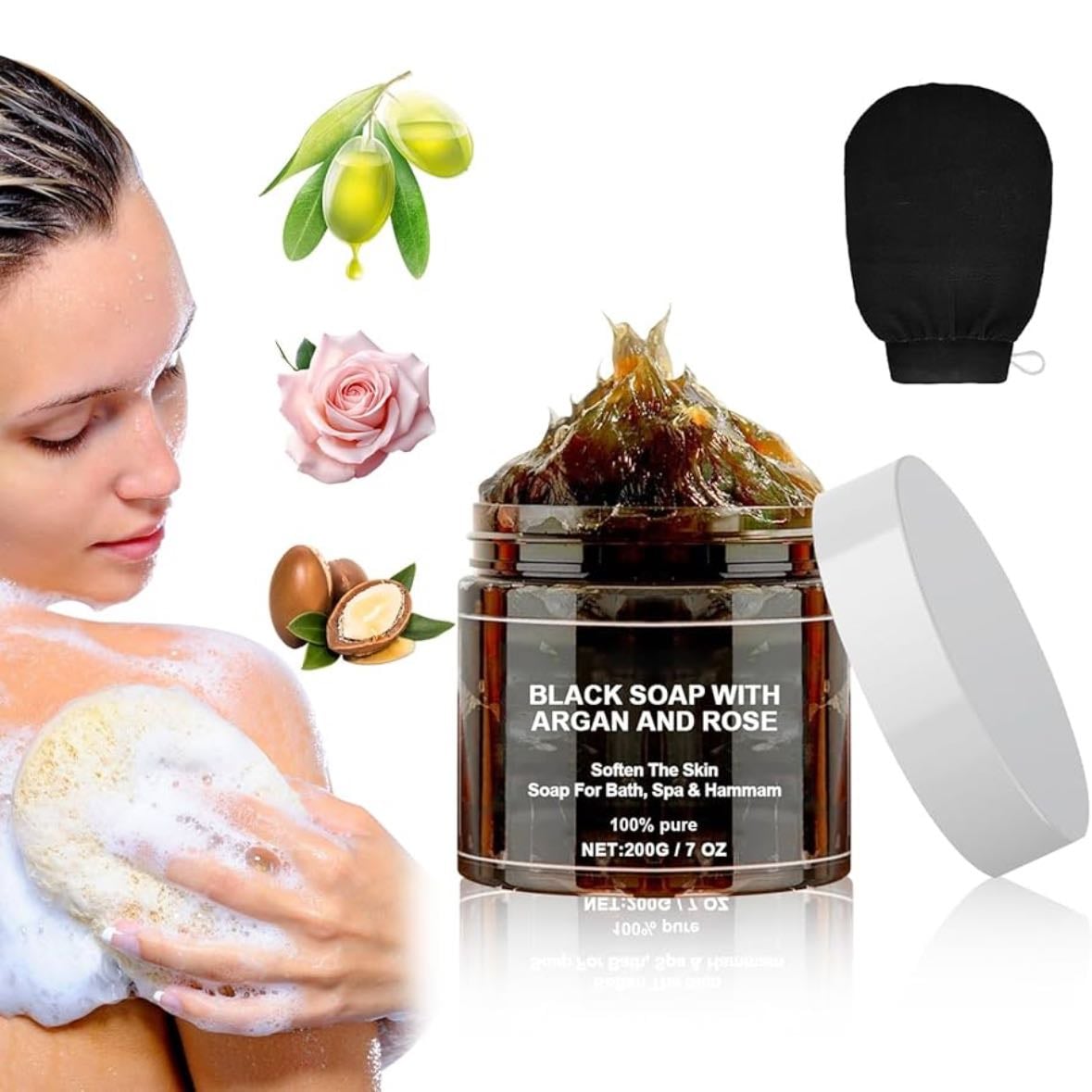 Glow Beldi y guante para exfoliar - Ayuda con la queratosis pilares, quita piel muerta y así la piel adsorbe mejor los productos que ayudan con este tipo de piel