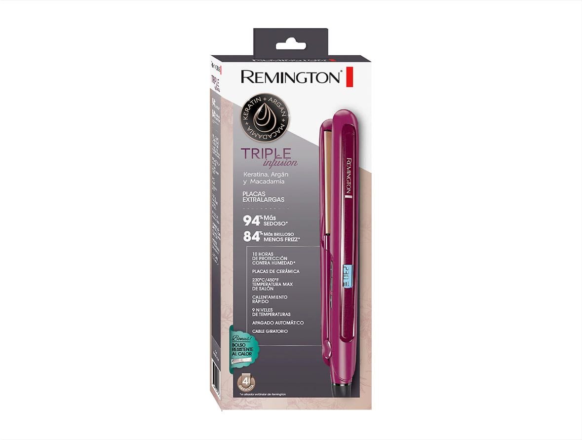 Remington triple infusión - Deja el cabello sin frizz y brilloso