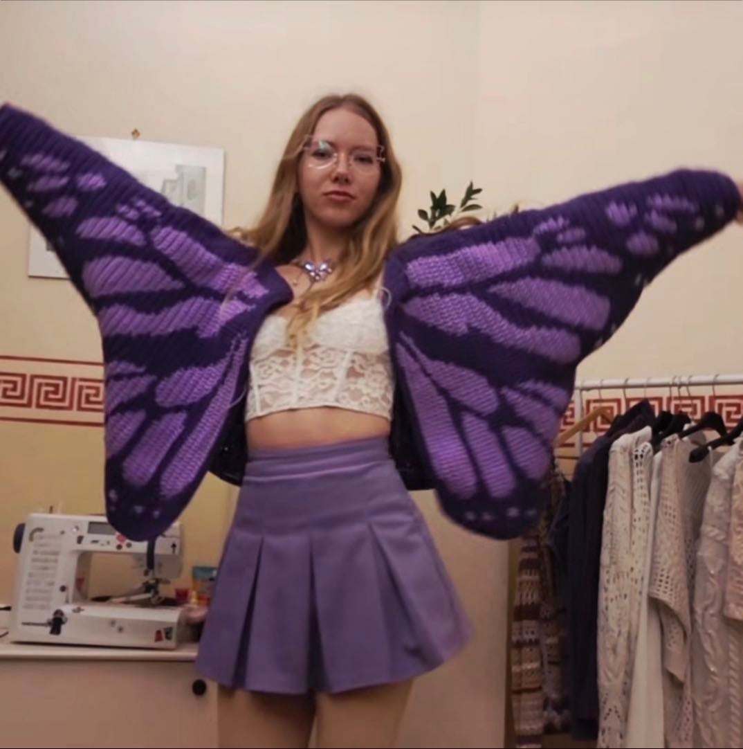 butterfly cardigan or sweater