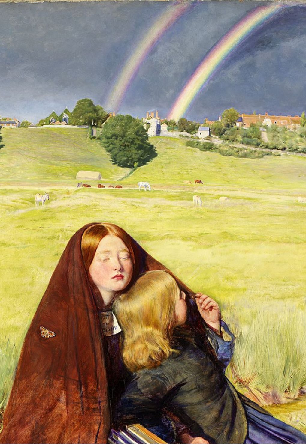 the blind girl (1856) - by John Everett Millais