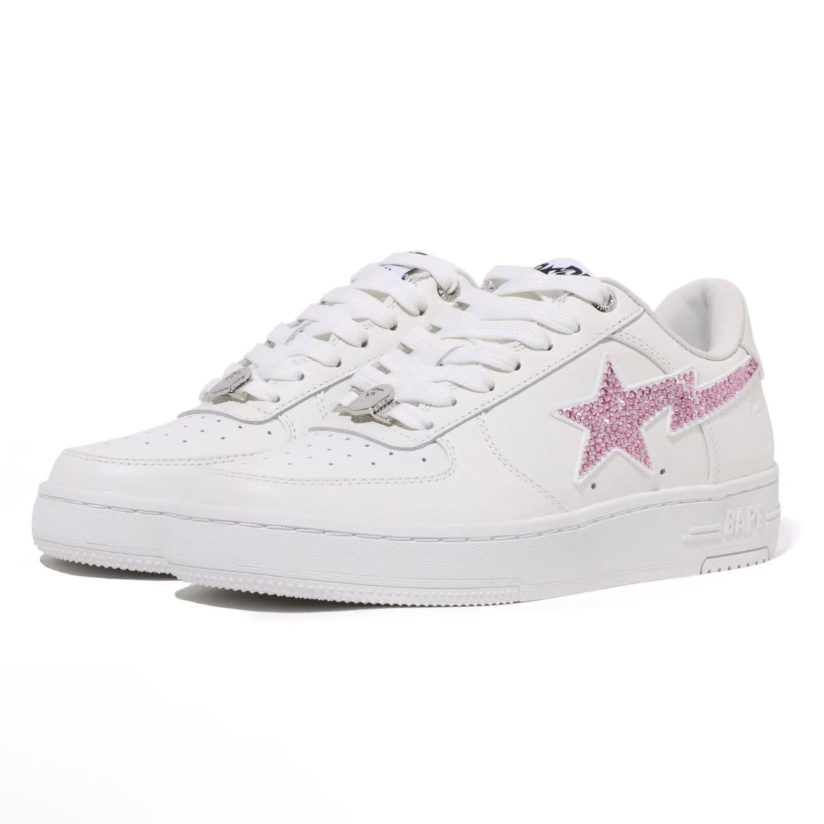 BAPE Sta Low - white pink glitter π
