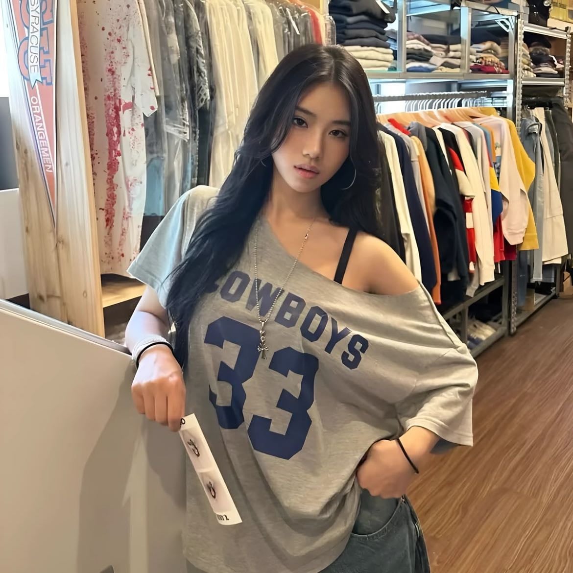off shoulder casual shirt