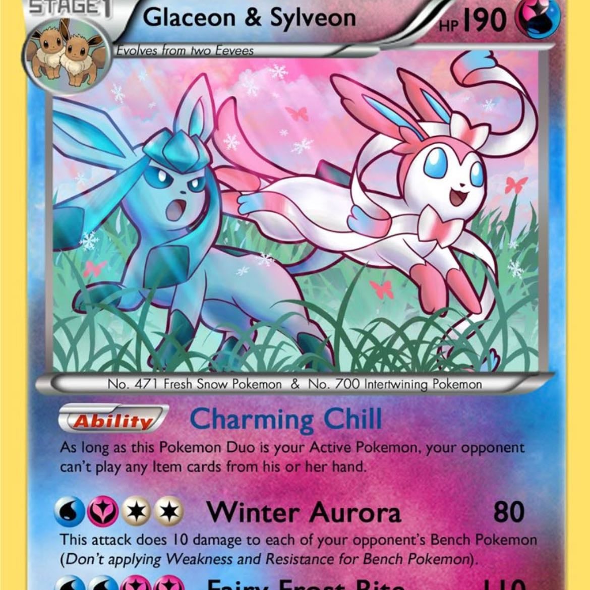 sylveon & glaceon card