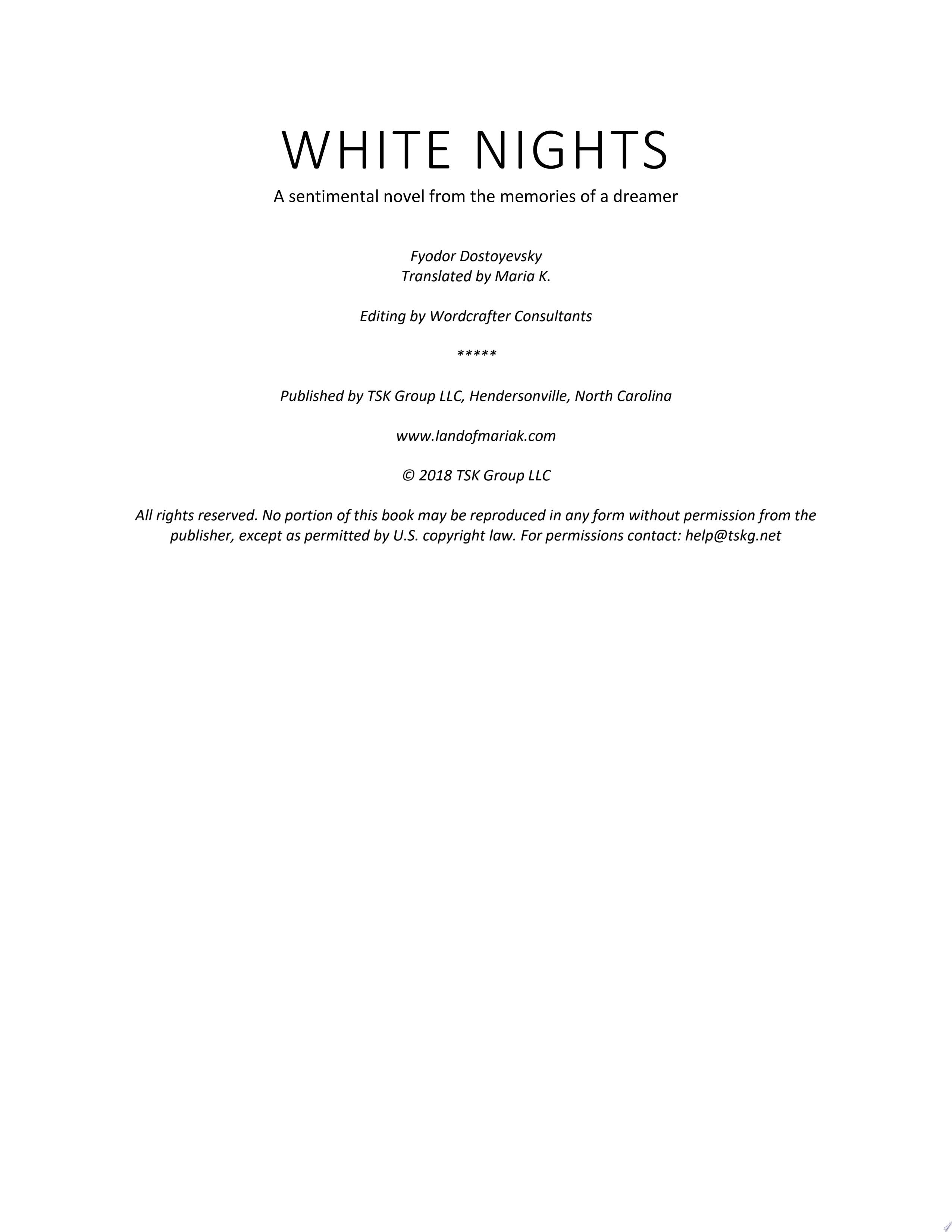 White Nights - Fyodor Dostoyevsky · 2024
