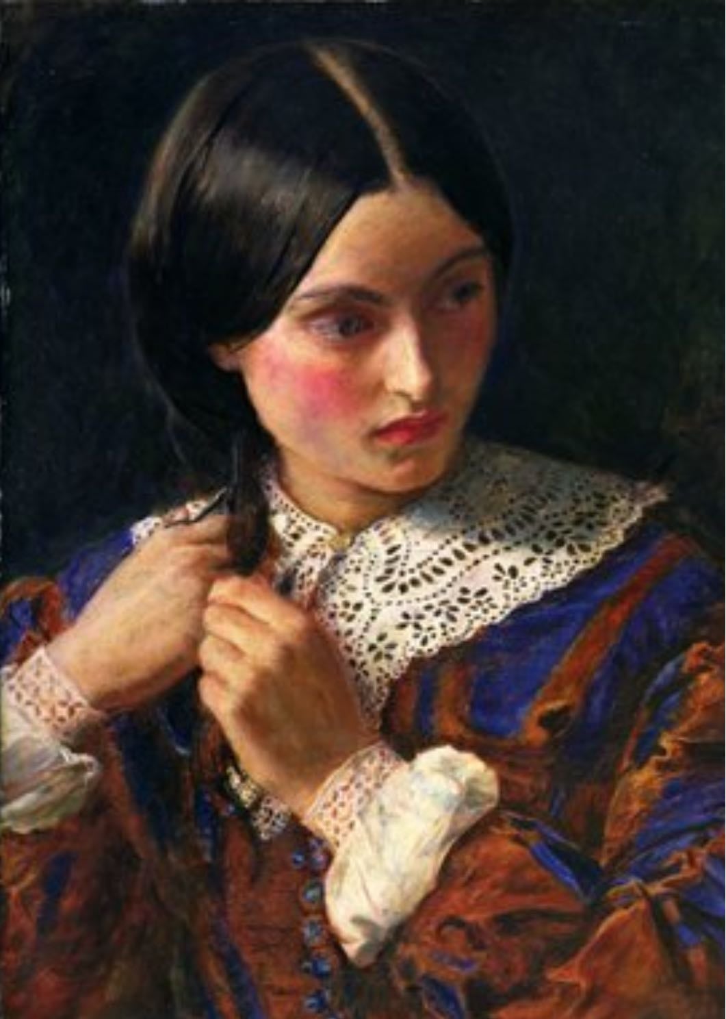 Only a lock of hair - John Everett Millais
1857