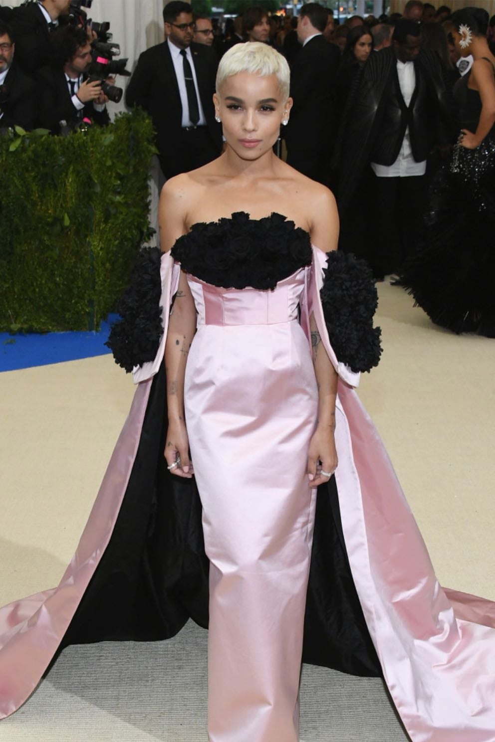 zoë kravitz - oscar de la renta
a two-toned blush-pink and black gown