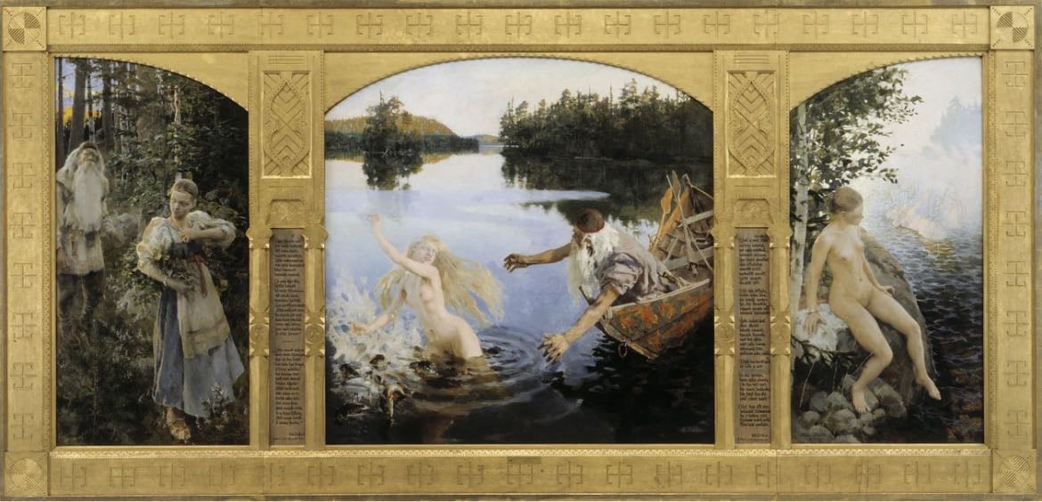 Aino Myth (triptych) - Akseli Gallen-Kallela
1891